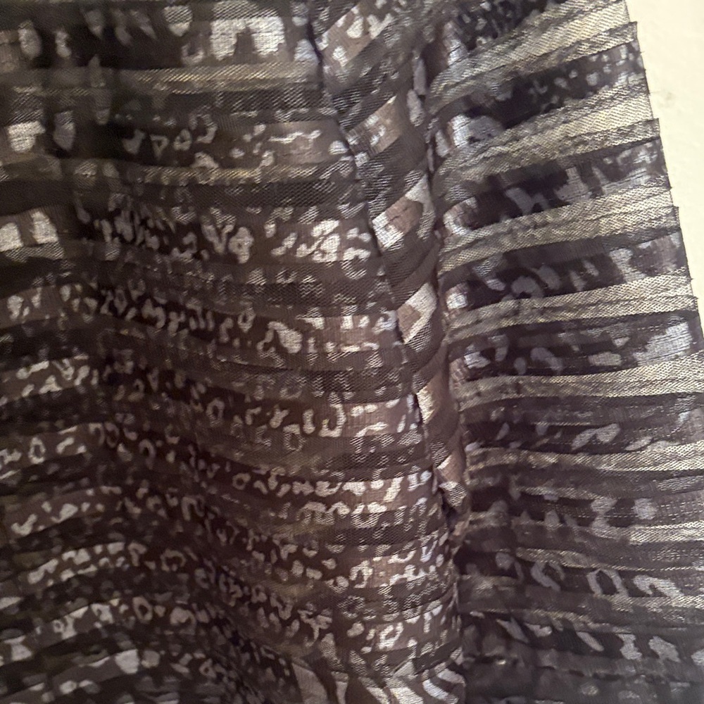 Ruby Rd. Black Sheer Patterned Open-Front Jacket - image 4